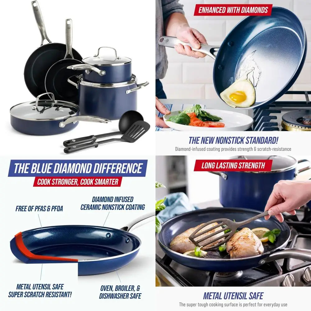 10-Piece Ceramic Nonstick Cookware Set