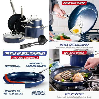 10-Piece Ceramic Nonstick Cookware Set