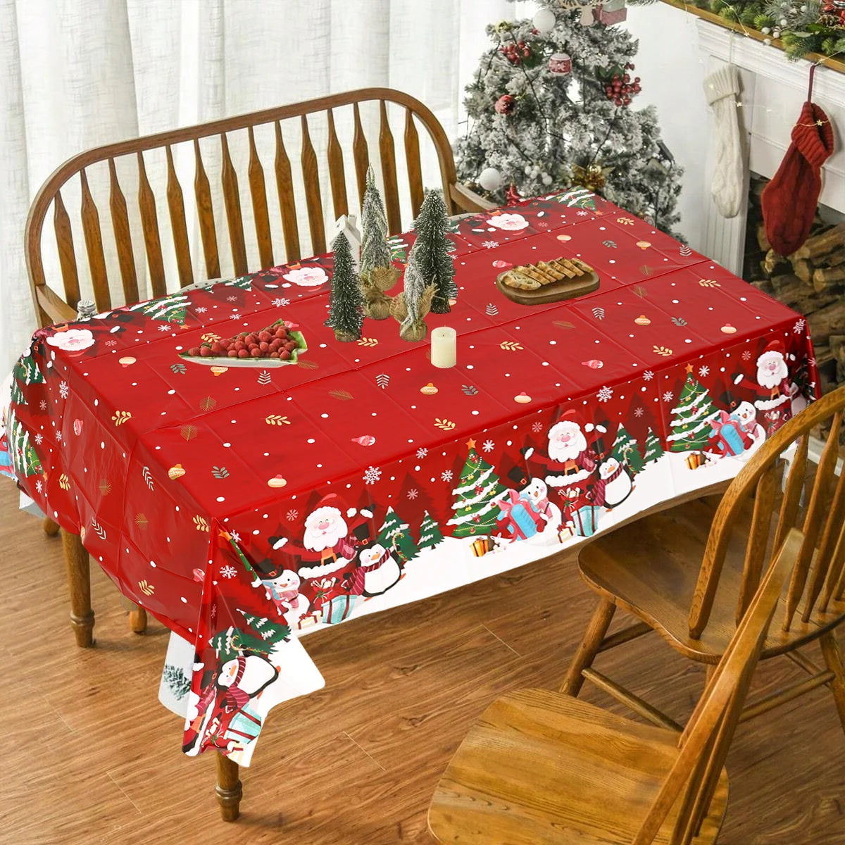 christmas plastic tablecloth
