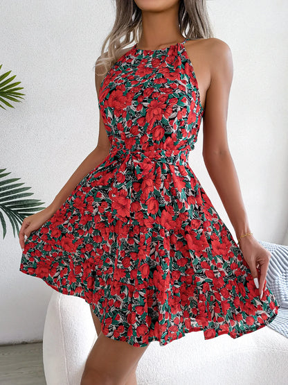 Böhmisches Sommerkleid mit Blumenmuster