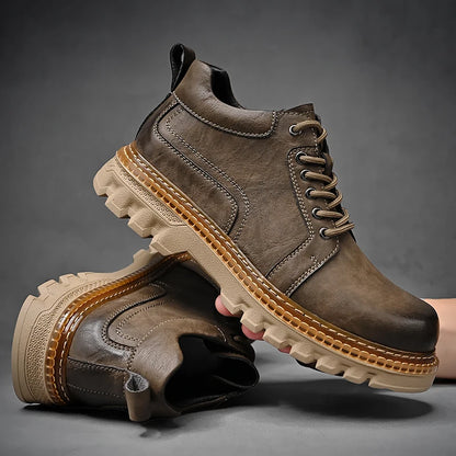 Men's Genuine Leather Italian Work Boots