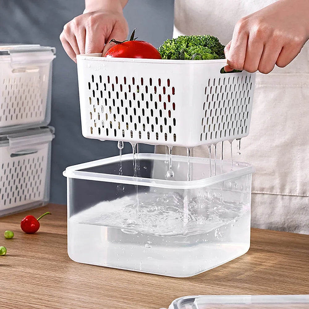 Drain Basket Refrigerator Storage Box