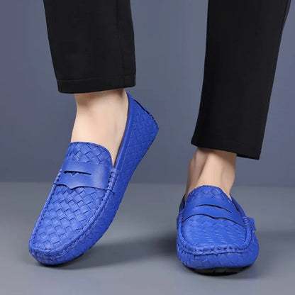 Men's Handmade Flat Casual PU Leather Moccasins