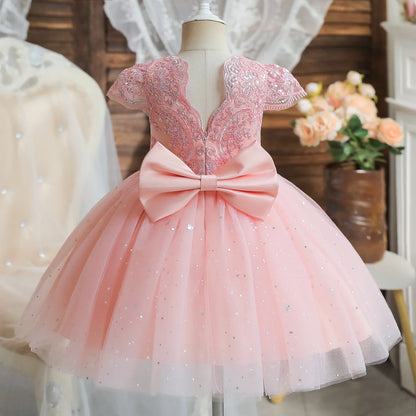 Robe pour petite fille - Robe pour bébé fille avec nœud