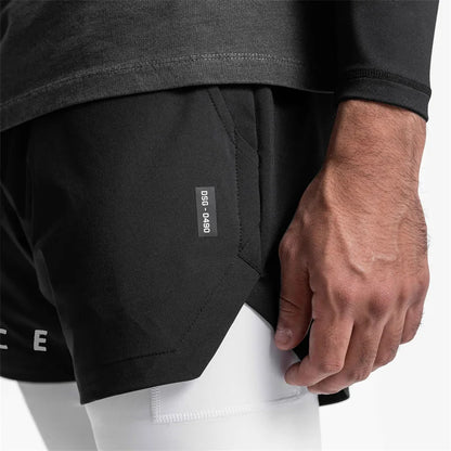 Summer Quick-Dry Double-Layer Gym Shorts for Men