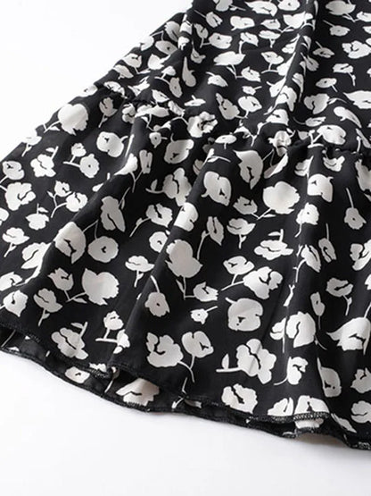 Boho Floral Ruffle Midi Maxi Dress