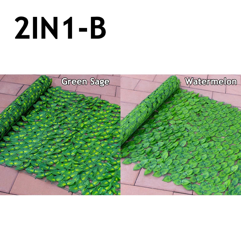 Clôture de confidentialité de mur végétal artificiel avec feuille en plastique