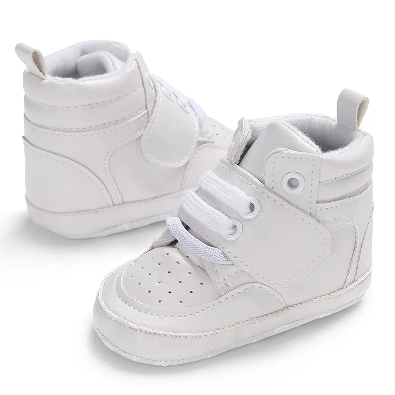 Soft Sole PU Leather Multi-Color Baby Sneakers