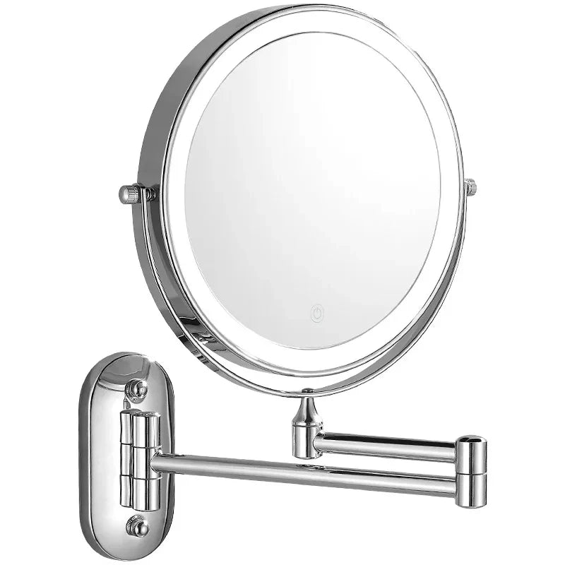 Rechargeable Wall Mounted Lighted Folding Mirror