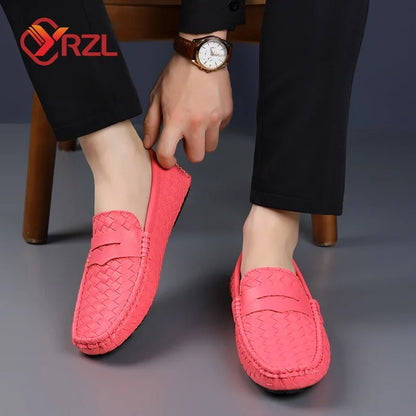 Men's Handmade Flat Casual PU Leather Moccasins