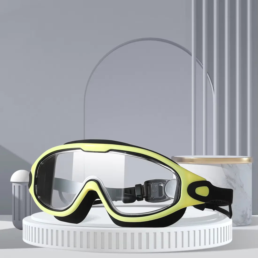 Lunettes de natation unisexes à grande monture