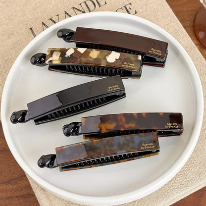 Pinces à cheveux torsadées - Pince verticale minimaliste pour queue de cheval