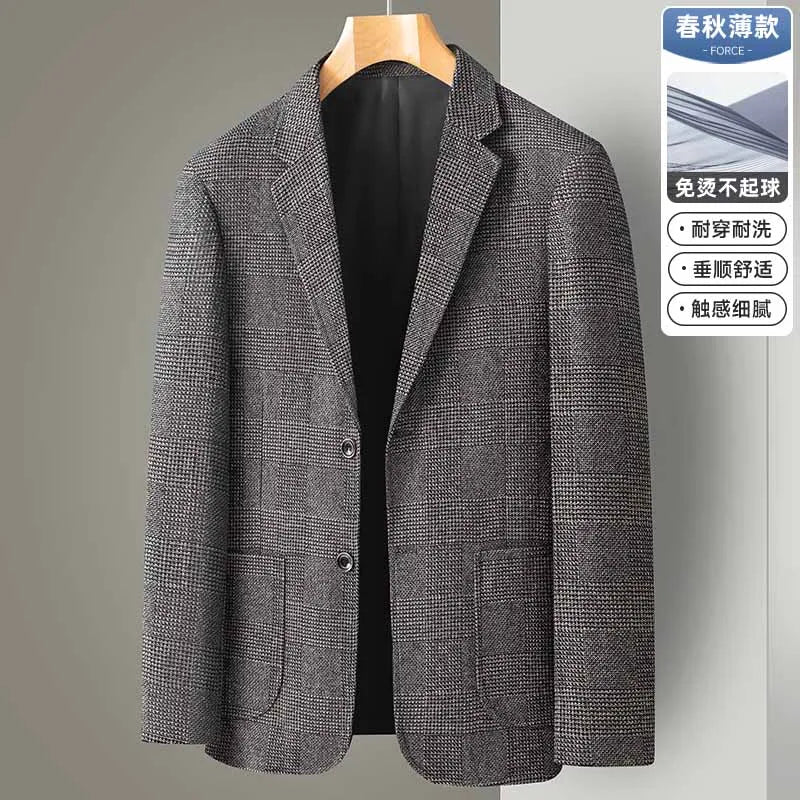 Blazer/manteau de costume formel à carreaux britanniques