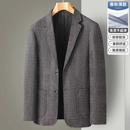 Blazer/manteau de costume formel à carreaux britanniques