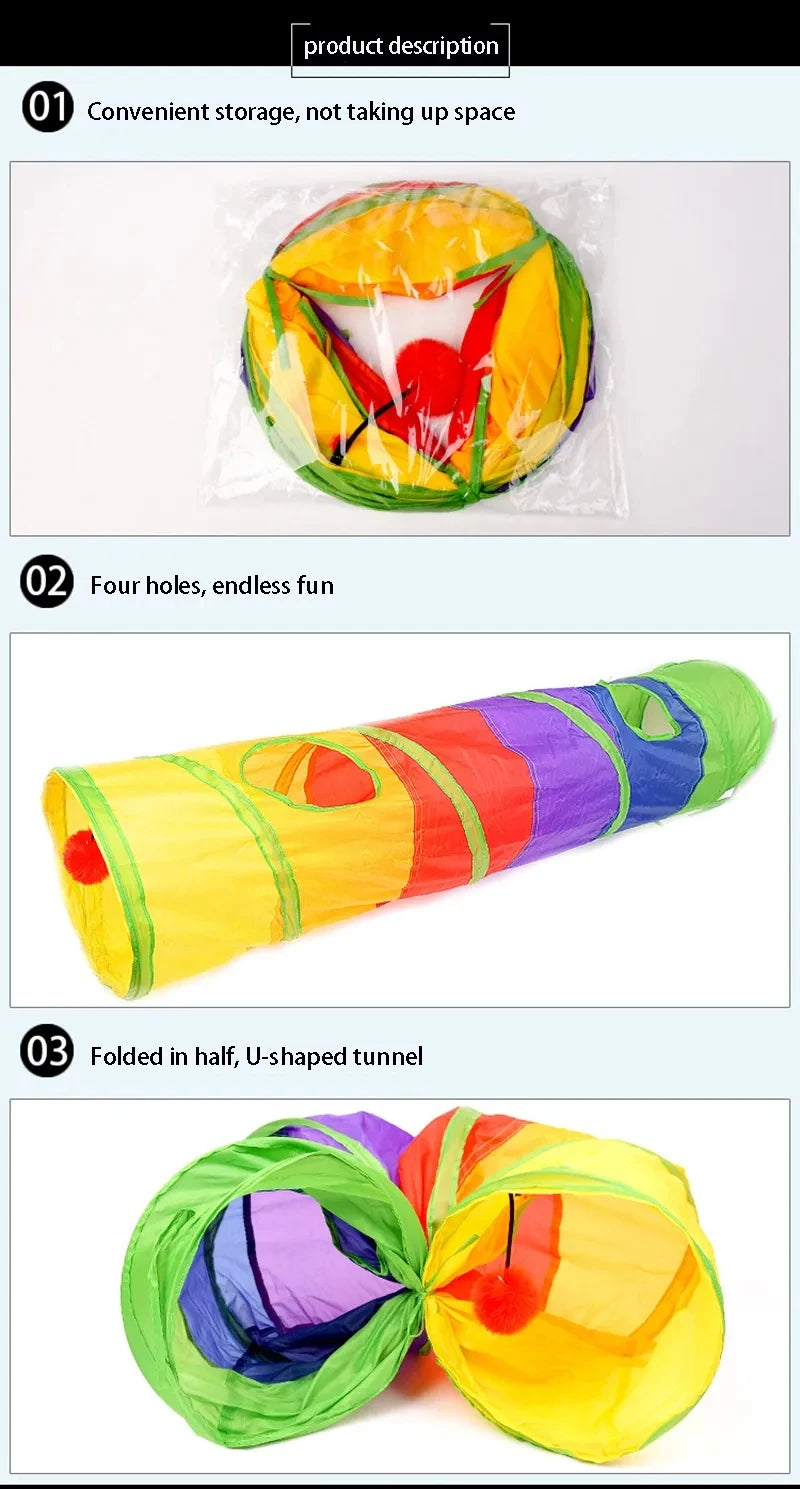 Foldable Wear-Resistant Cat Tunnel