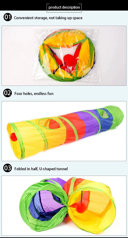 Foldable Wear-Resistant Cat Tunnel