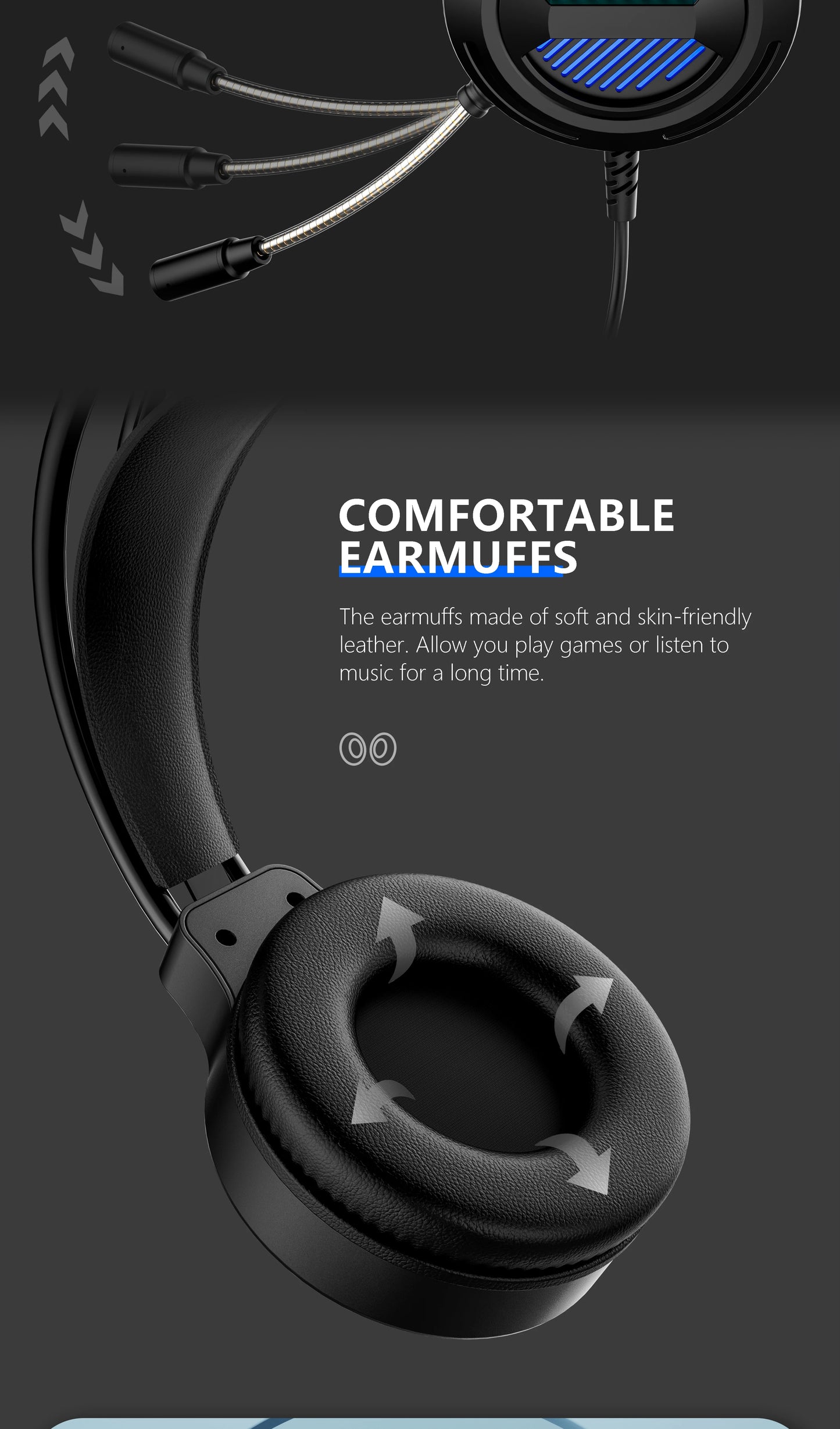 Wired Bluetooth RGB lighting USB Gaming Headphones