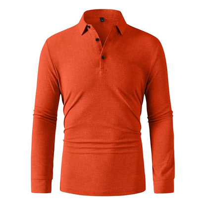 Men Sportwear Long-sleeve Polo Shirt