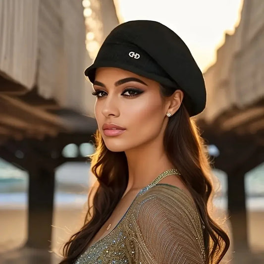 Women's Knit Beret Tweed Winter Caps