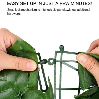 Clôture de confidentialité de mur végétal artificiel avec feuille en plastique