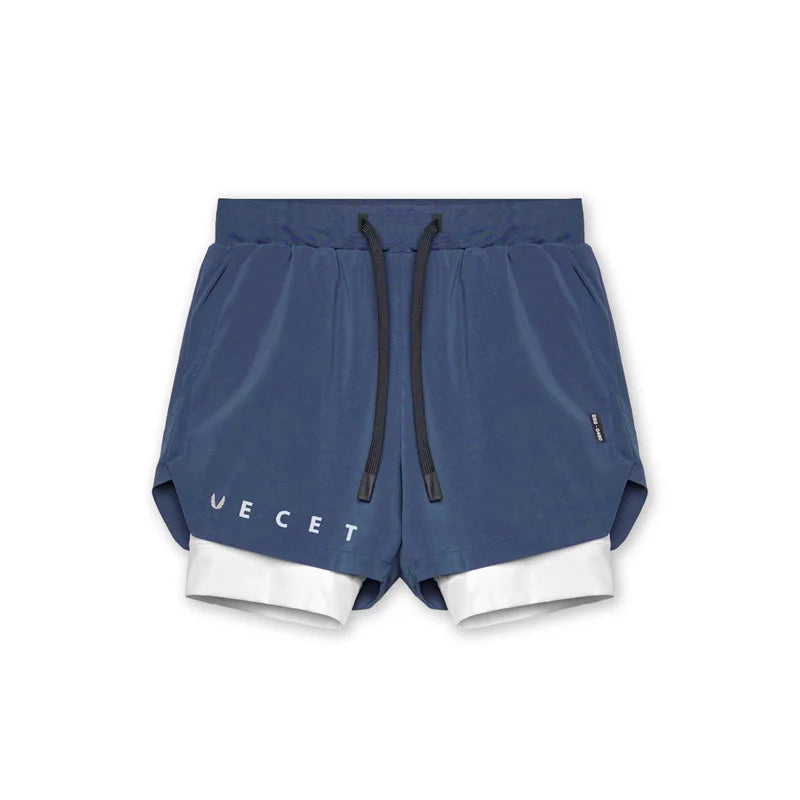 Summer Quick-Dry Double-Layer Gym Shorts for Men