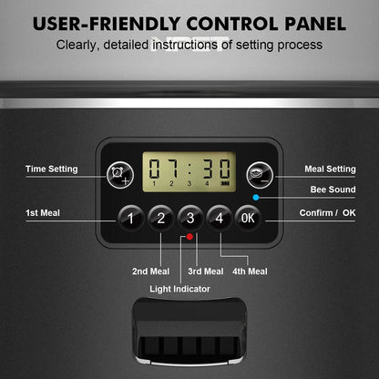 Mangeoire intelligente pour animaux de compagnie 4L avec contrôle Tuya