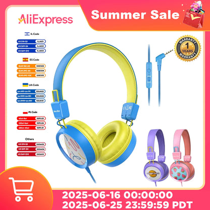 Kid's Unicorn Bluetooth Wired Headphones