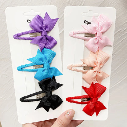 2Pcs Cute Bow Knot Hair Clips