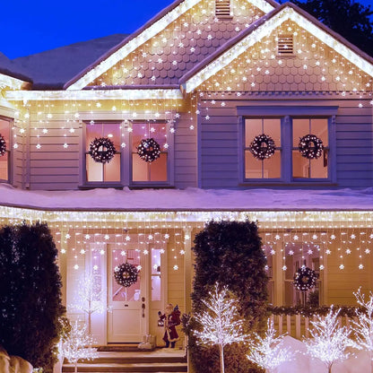 snowflake string lights
