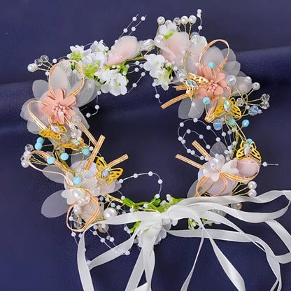 Women's Rhinestone Green Crystal Pearl Hairband