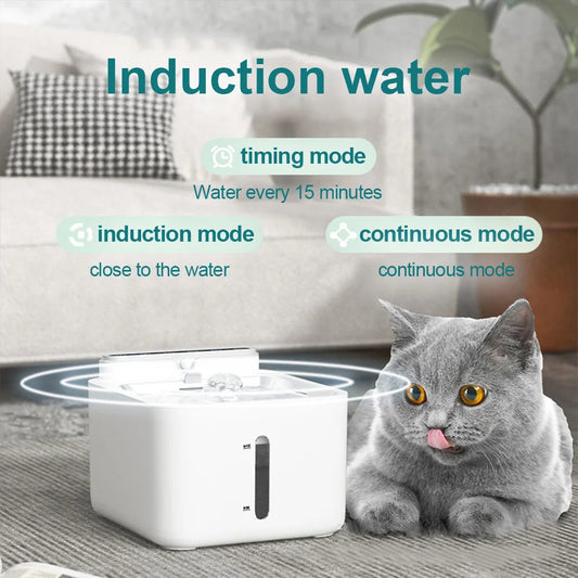 Tragbarer wiederaufladbarer Katzenwasserbrunnen für Haustiere