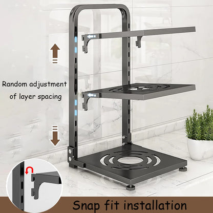 Adjustable Under Cabinet Pot Storage Rack