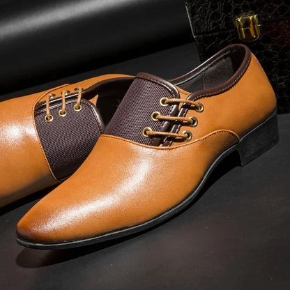 Chaussures habillées en cuir à enfiler pour hommes