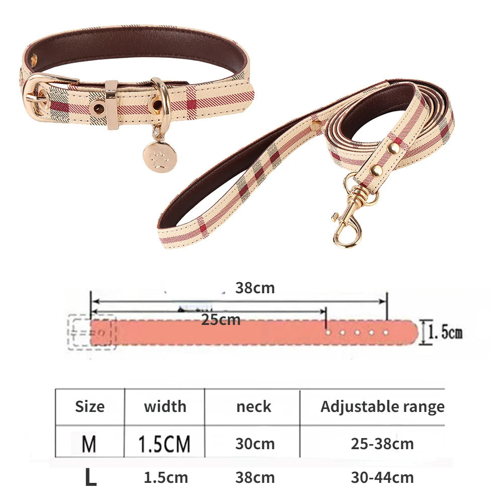 dog collar leash set