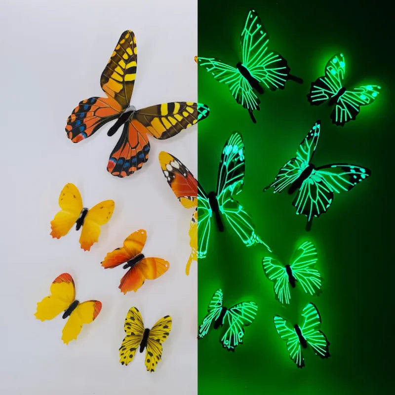 Luminous 3D Hollow Butterfly Wall Paper Sticker