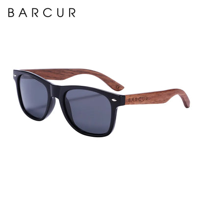 Polarized Black Walnut Wood Sunglasses High-Quality UV400 Men's Eyewear