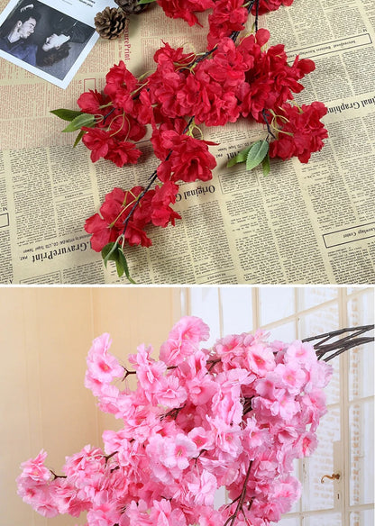 Cerisier artificiel en soie, accessoire de mariage, décoration d'intérieur 