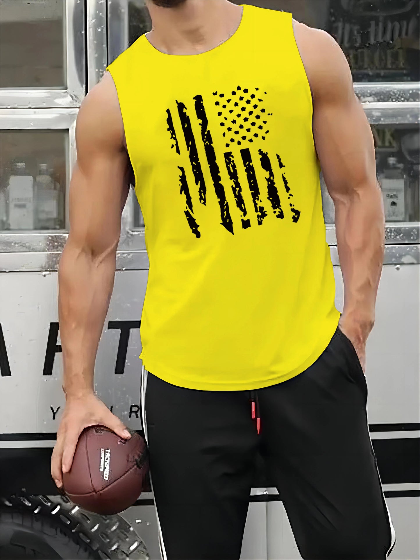 Atmungsaktives Sommer-Tanktop mit O-Ausschnitt für Herren