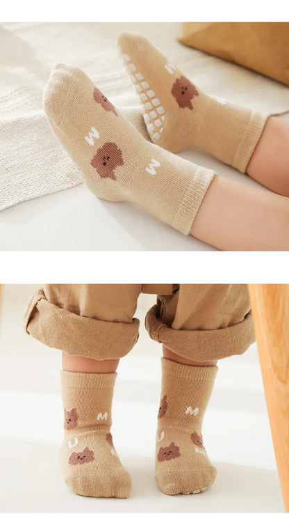 Chaussettes bébé en pur coton à imprimé dessin animé