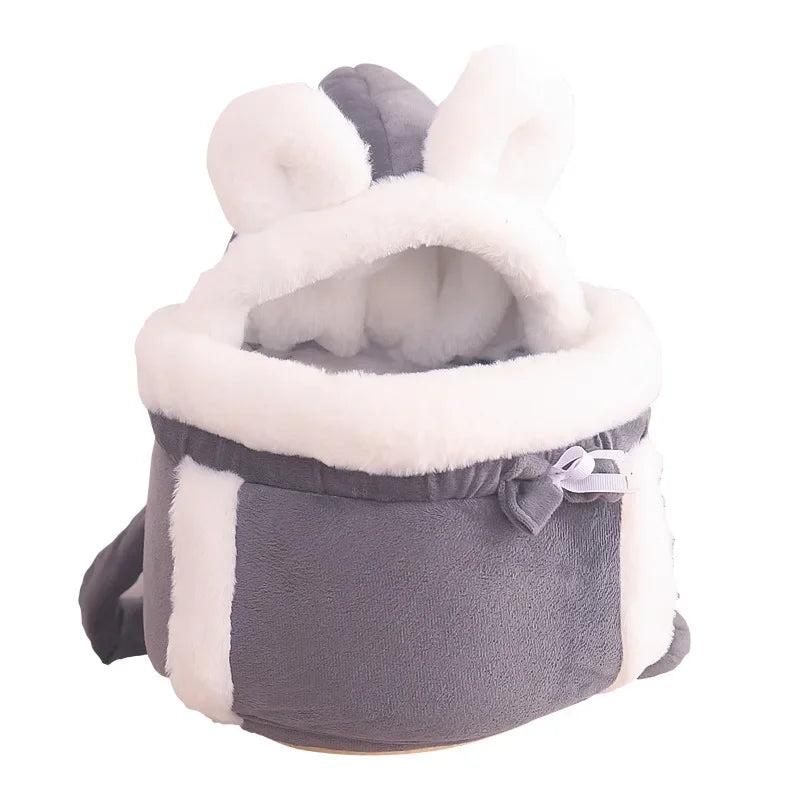 Winter Warm Plush Pet Backpack Carrier