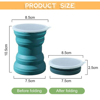 Tragbarer, faltbarer Wasserbecher aus Silikon