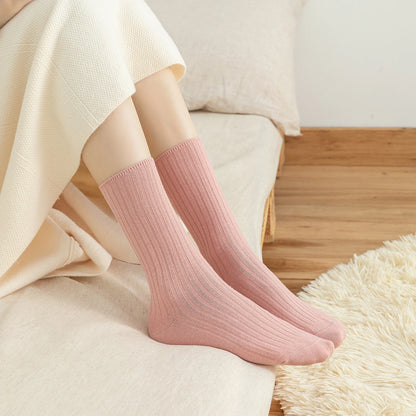 Korean-Style Cotton Loose Socks