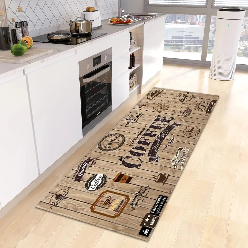 Non-slip Coffee-Themed Floor Mat