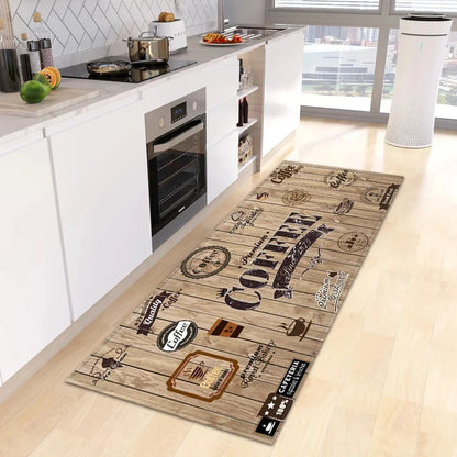 Non-slip Coffee-Themed Floor Mat