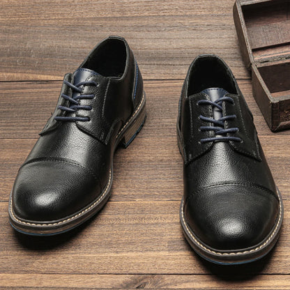 Chaussures derby décontractées en cuir pour hommes