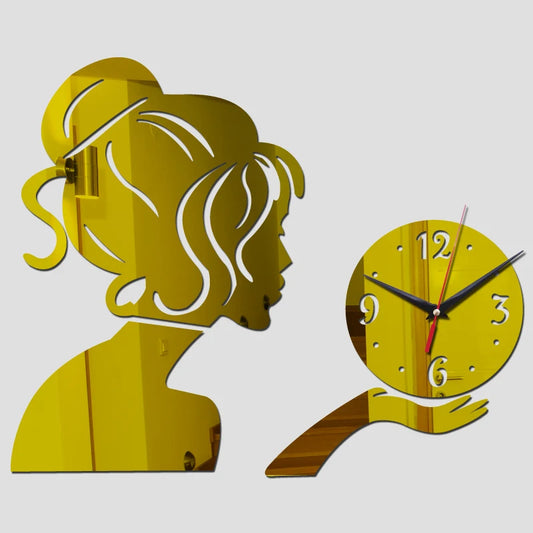 Beauty Lady Portrait Wall Clock