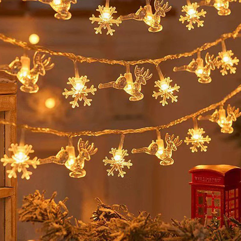 snowflake string lights
