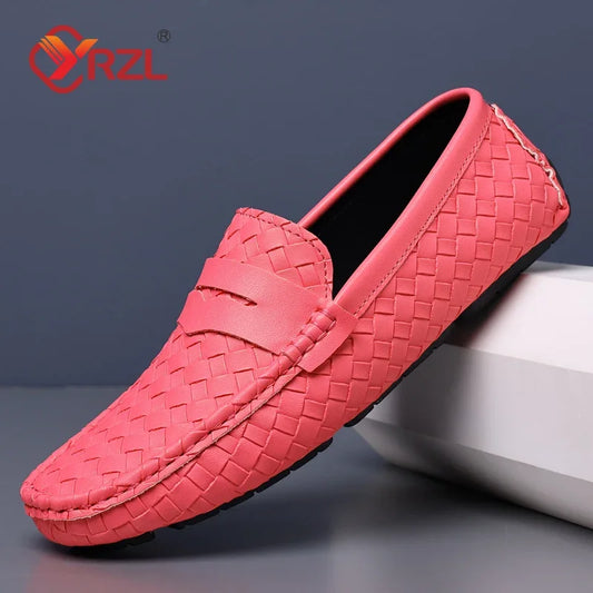 Men's Handmade Flat Casual PU Leather Moccasins