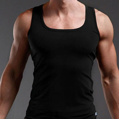 Ärmelloses Fitness-Tanktop aus Baumwolle in Übergröße für Herren