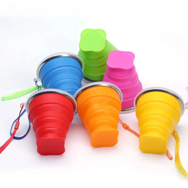 Tasse d'eau pliante en silicone BPA 200 ml